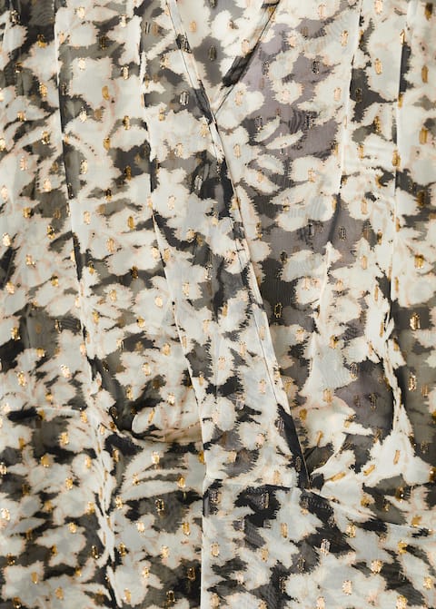 Floral print crossover blouse - Laurel Morgan