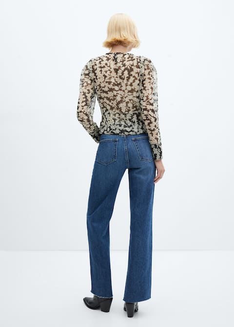 Floral print crossover blouse - Laurel Morgan