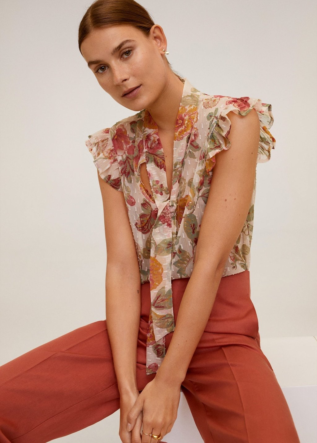 Floral-print flowy blouse - Laurel Morgan