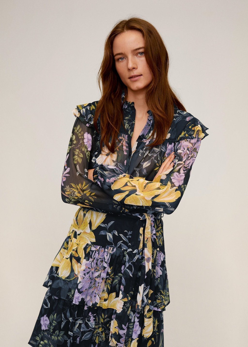 Floral-print flowy blouse - Laurel Morgan