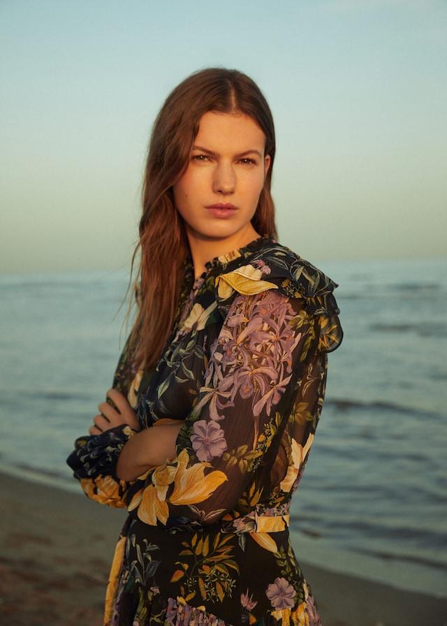 Floral-print flowy blouse - Laurel Morgan