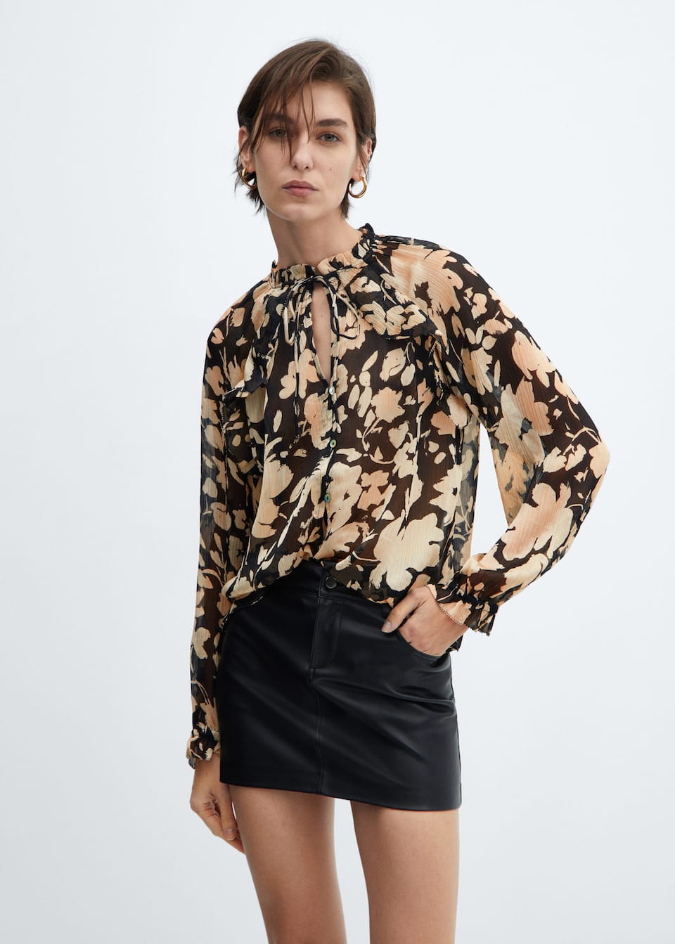 Floral-print flowy blouse - Laurel Morgan