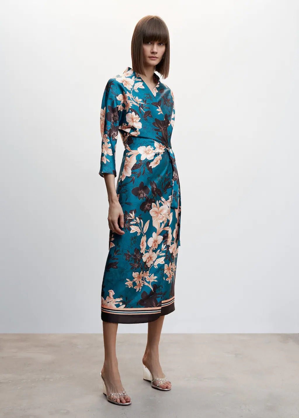 Floral print kimono dress - Laurel Morgan