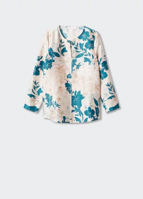 Floral satin blouse - Laurel Morgan