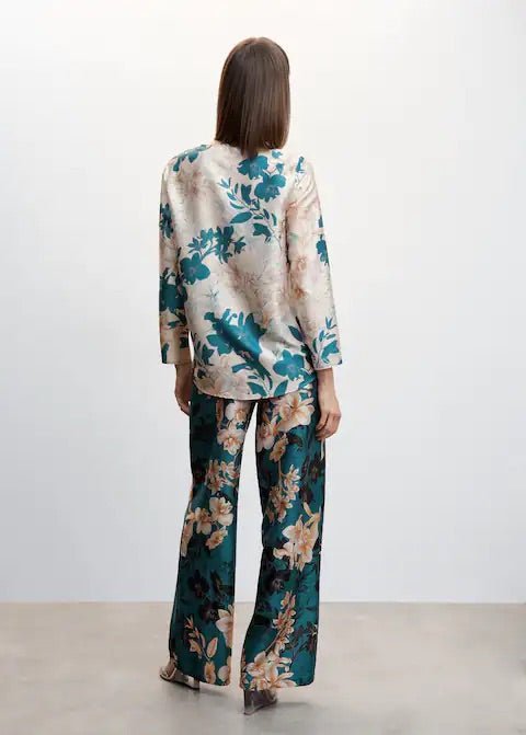 Floral satin blouse - Laurel Morgan