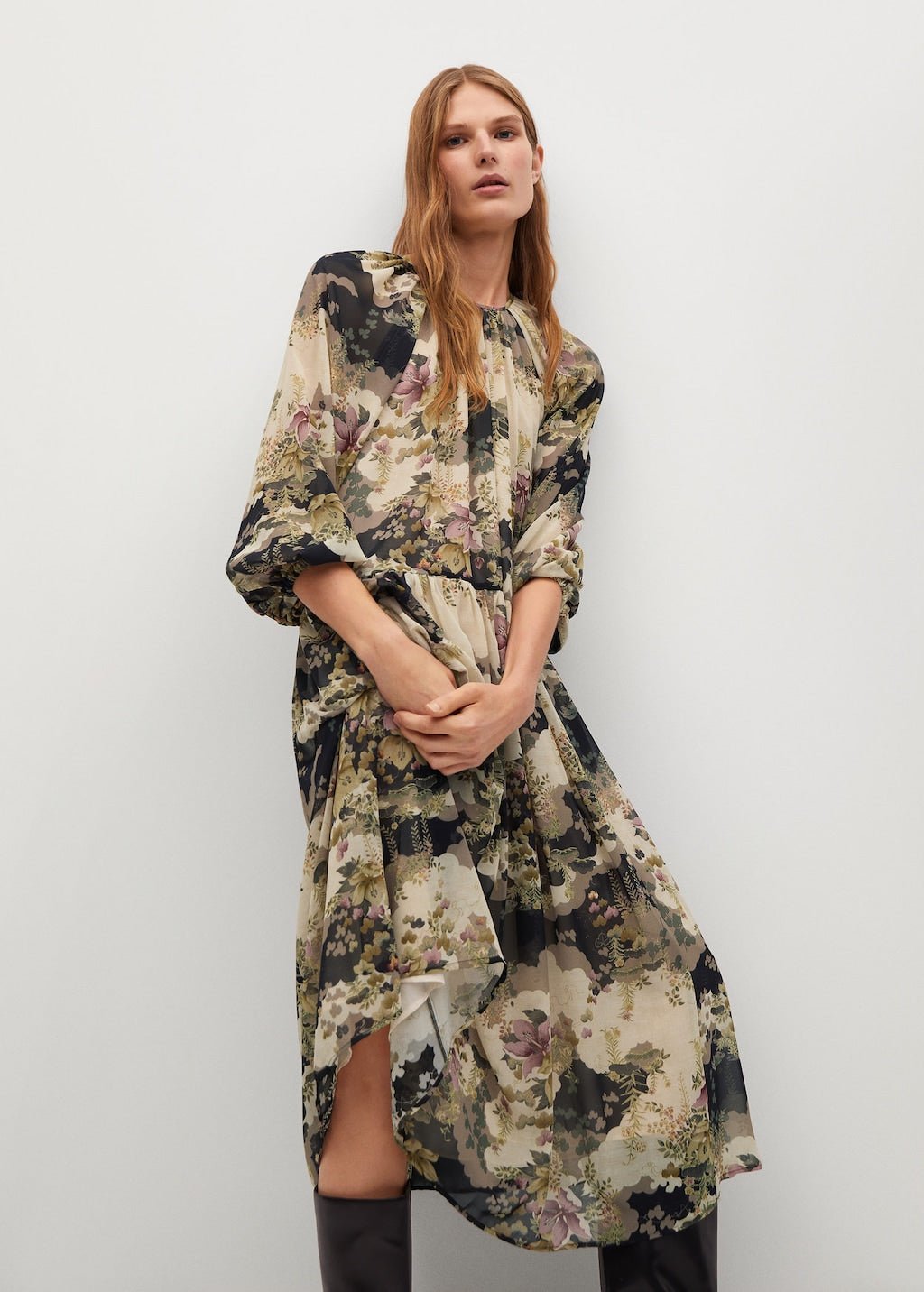 Flowy flower printed dress - Laurel Morgan