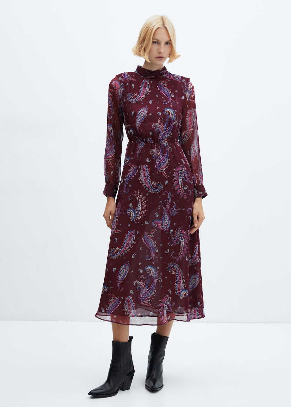 Flowy paisley-print dress - Laurel Morgan