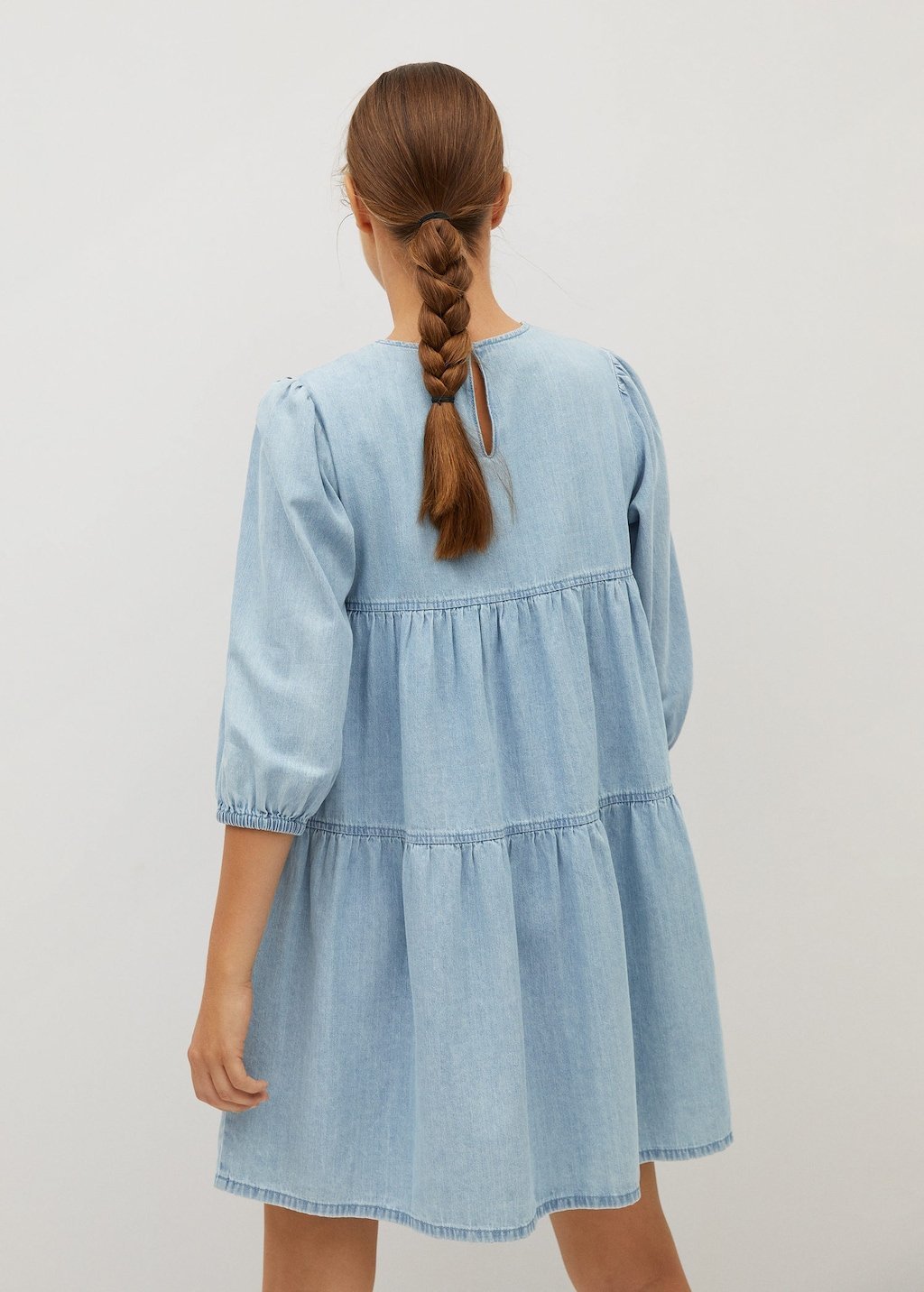 Frilled denim dress - Laurel Morgan