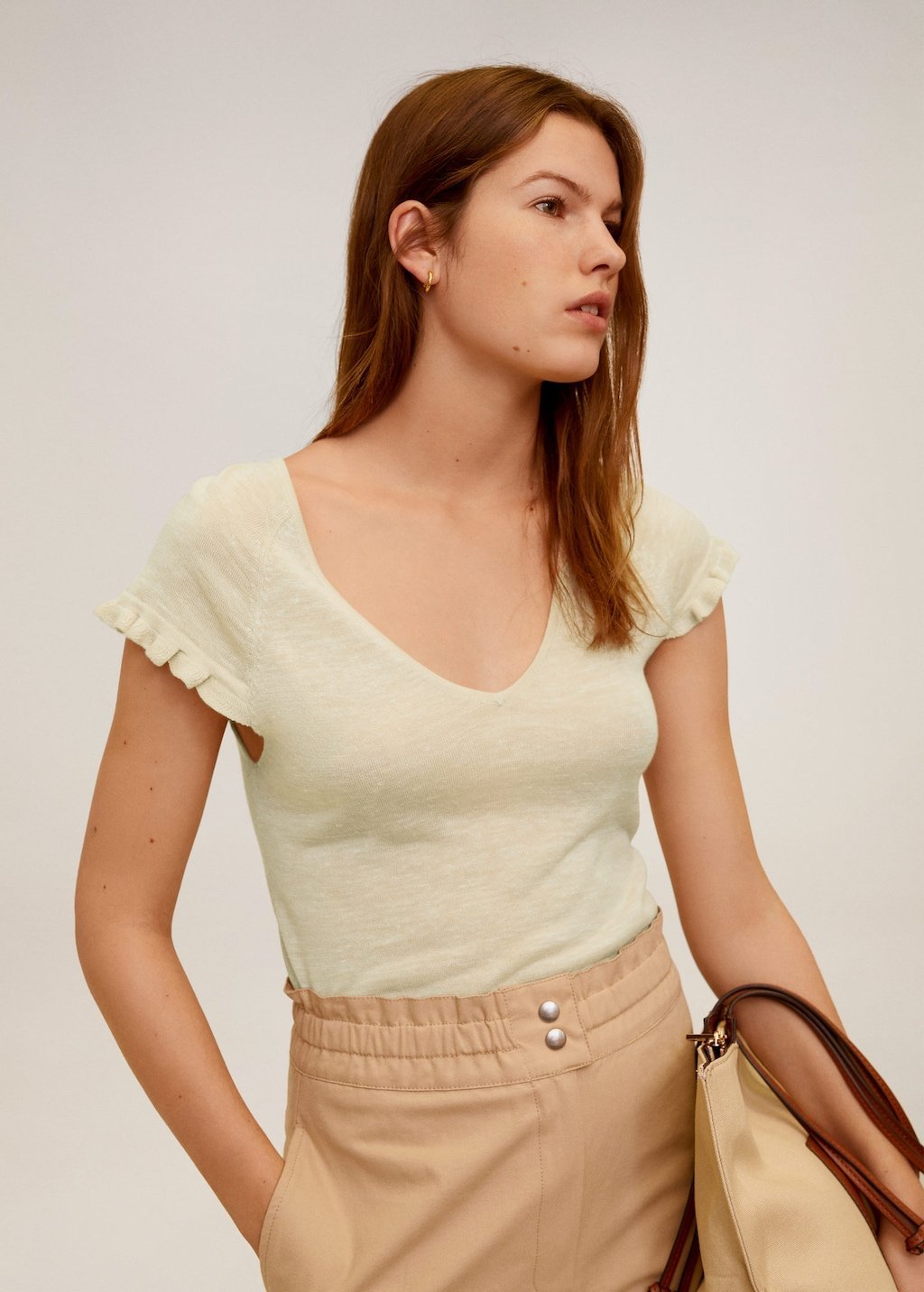 Frills linen t-shirt - Laurel Morgan