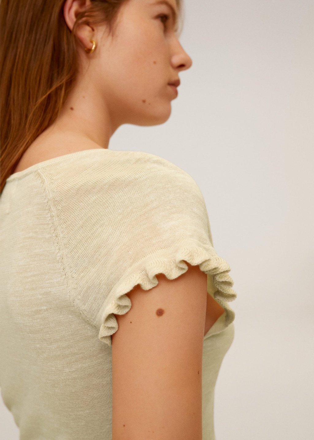 Frills linen t-shirt - Laurel Morgan