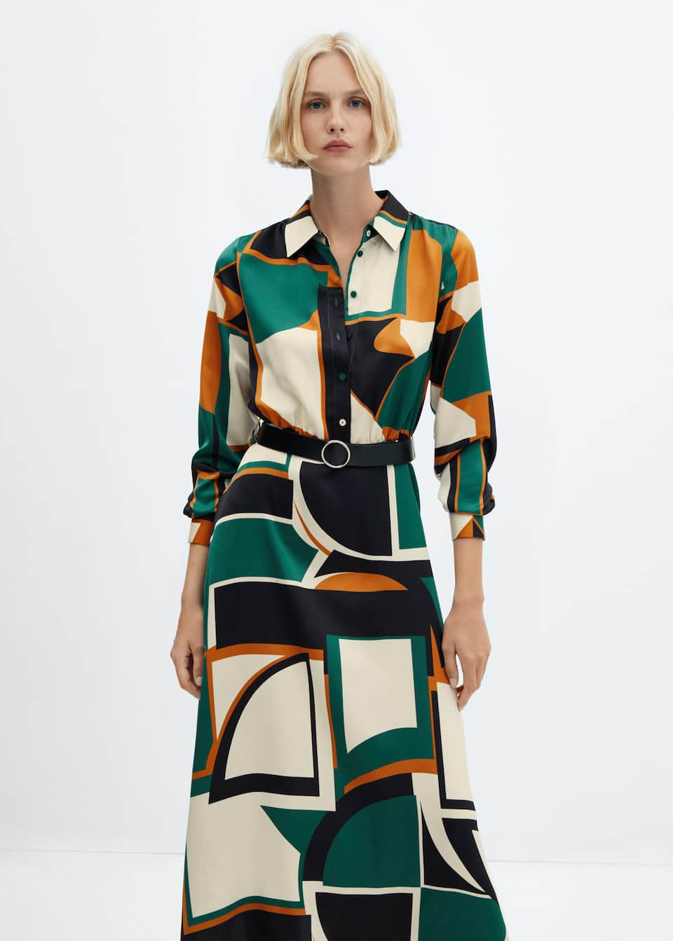 Geometric shirt dress - Laurel Morgan