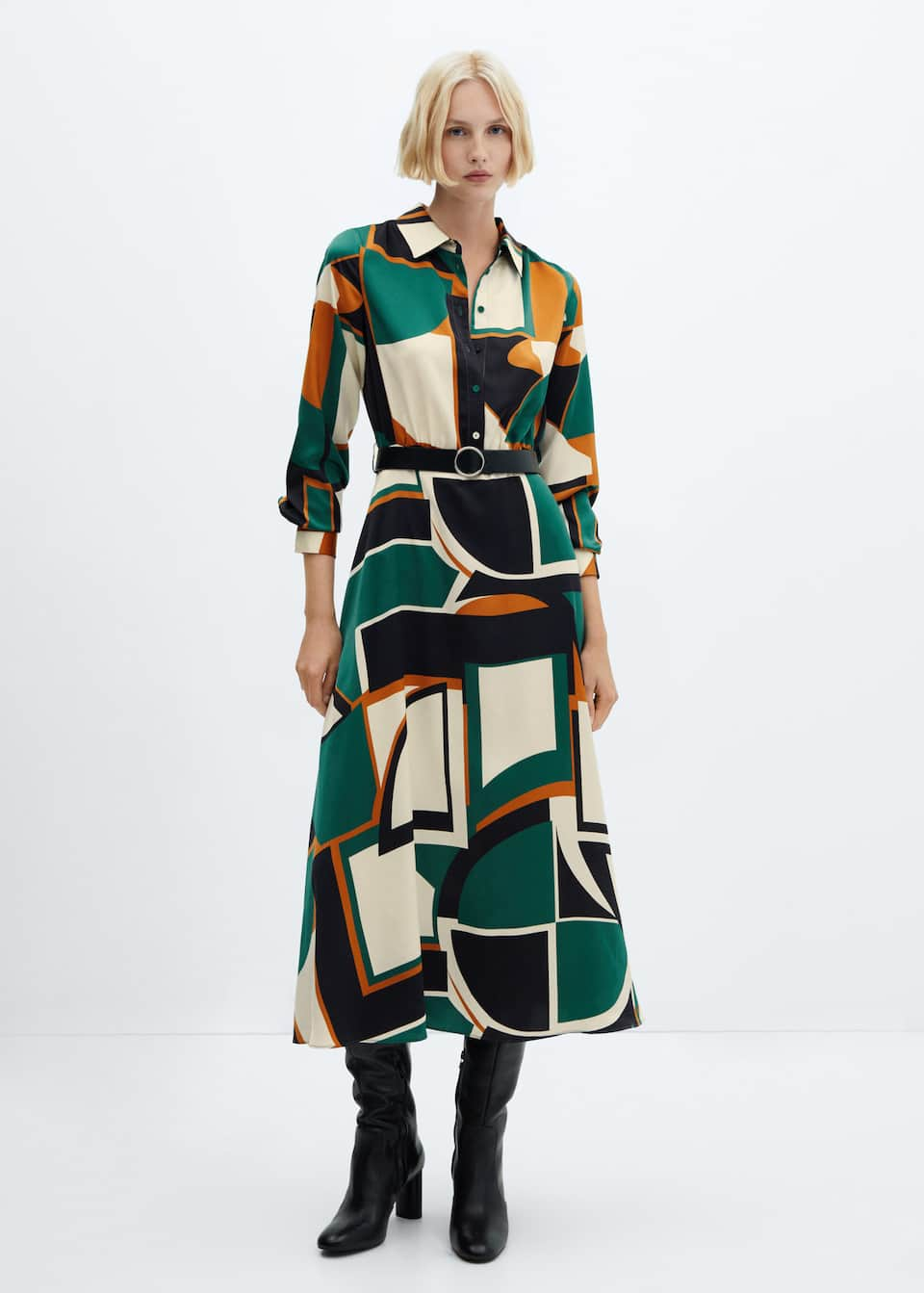 Geometric shirt dress - Laurel Morgan