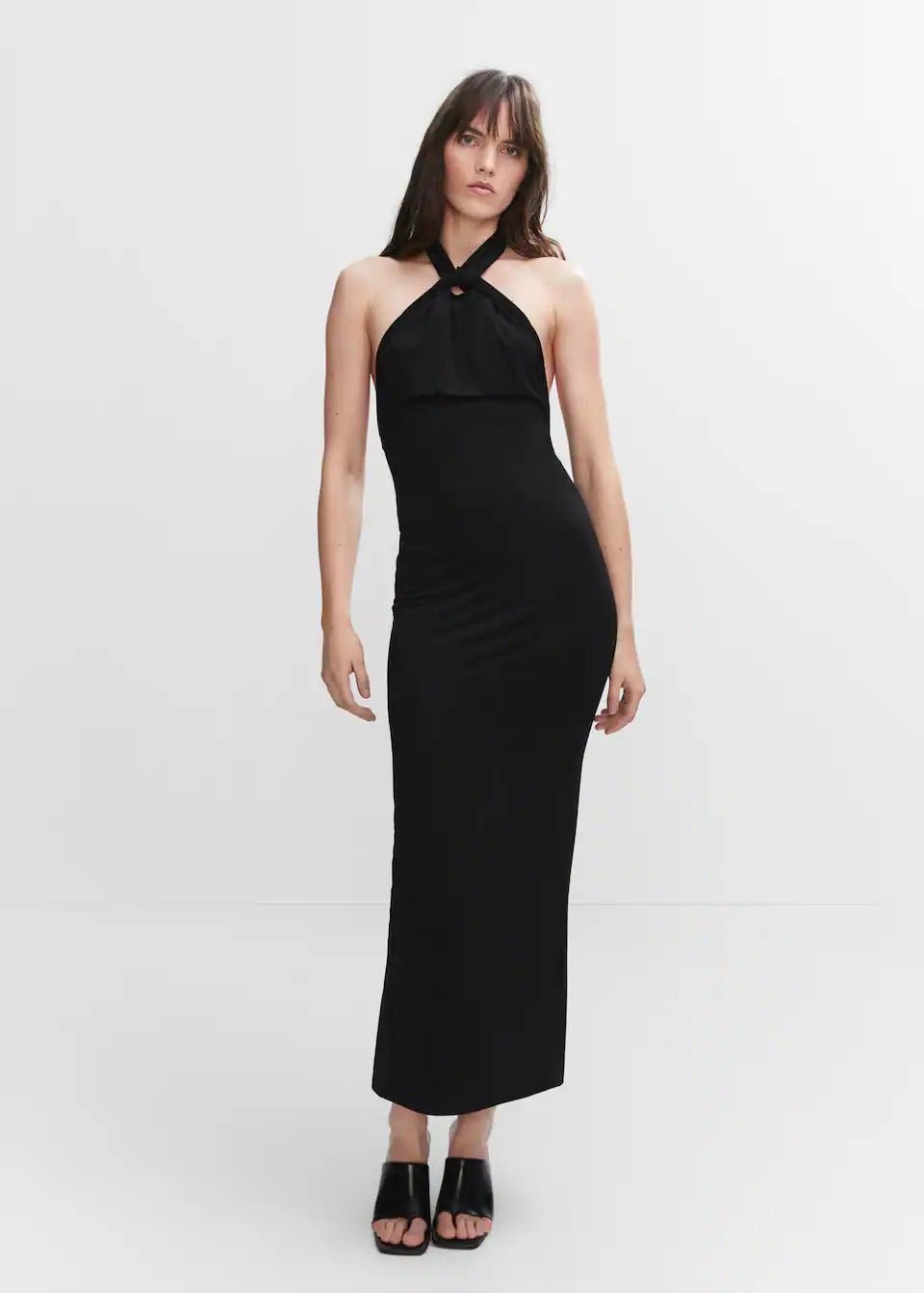 Halter dress with back opening - Laurel Morgan