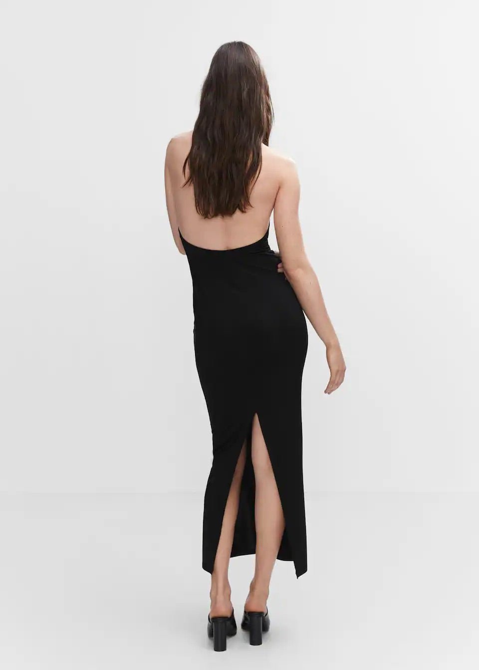 Halter dress with back opening - Laurel Morgan