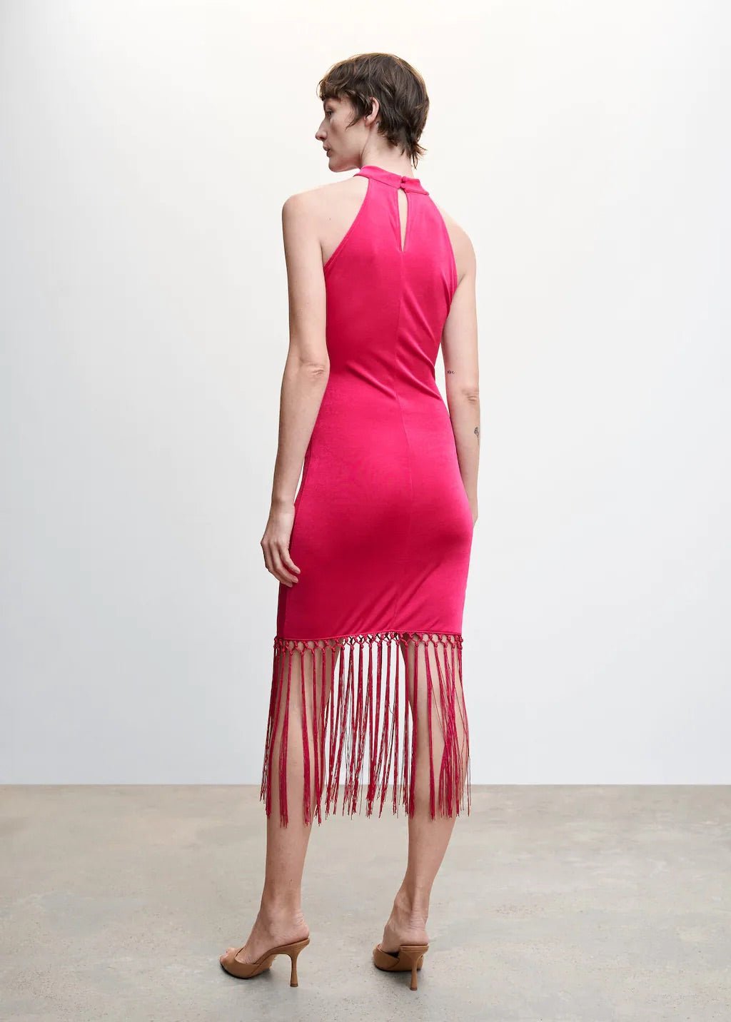 Halter neck fringed dress - Laurel Morgan