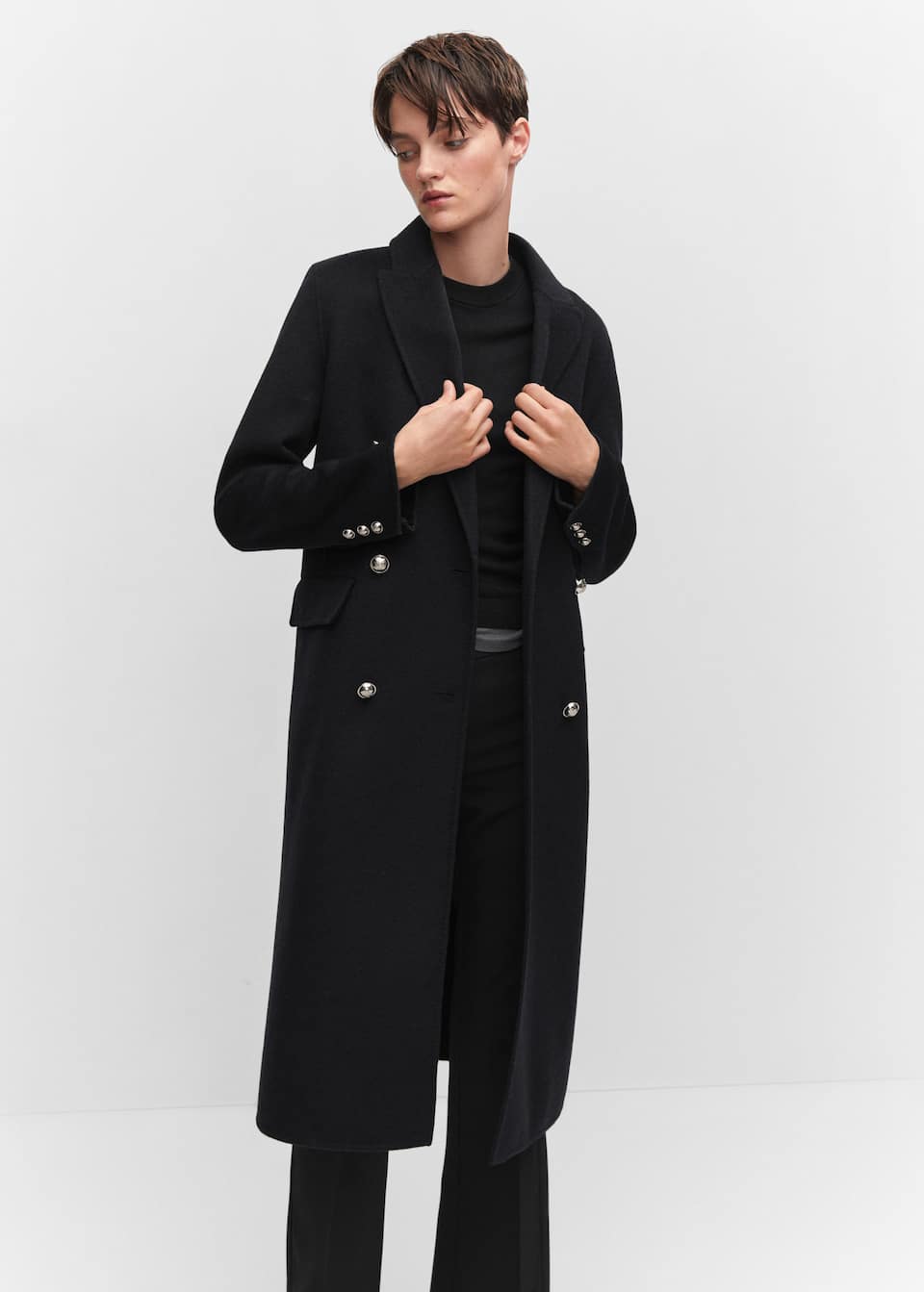 Handmade buttoned wool coat - Laurel Morgan