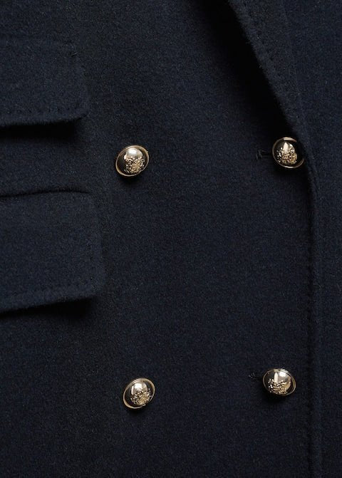 Handmade buttoned wool coat - Laurel Morgan