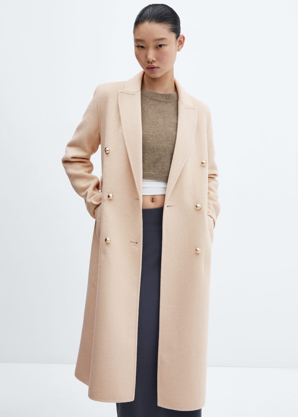 Handmade buttoned wool coat - Laurel Morgan