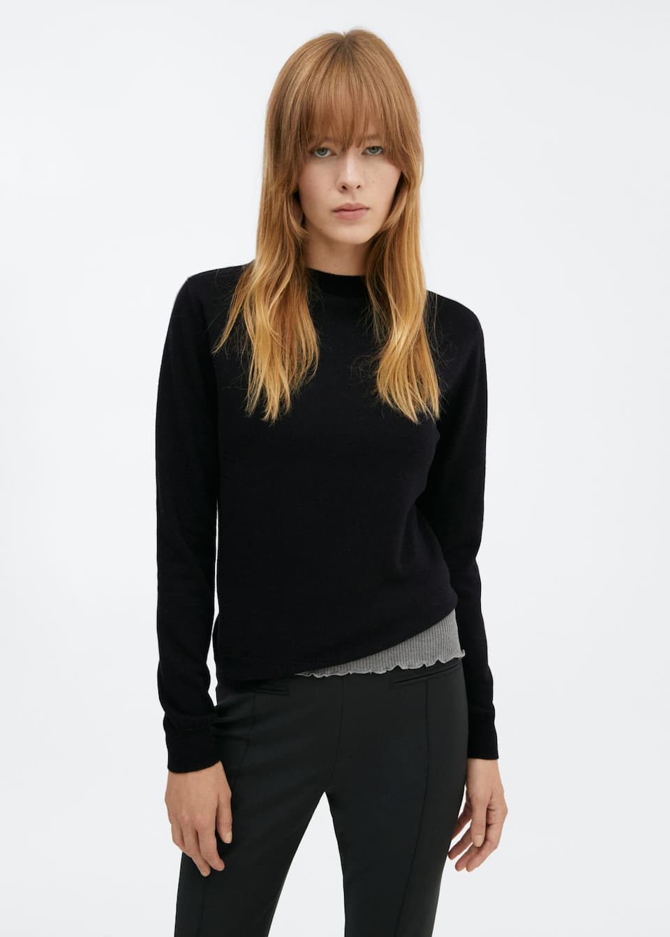 High collar wool sweater - Laurel Morgan