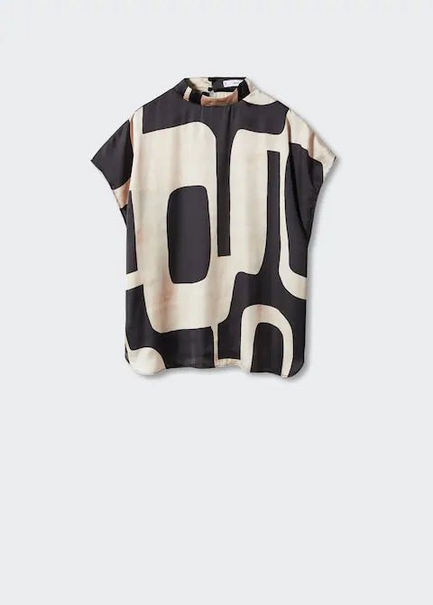 High neck printed blouse - Laurel Morgan