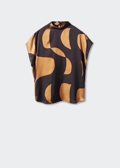 High neck printed blouse - Laurel Morgan