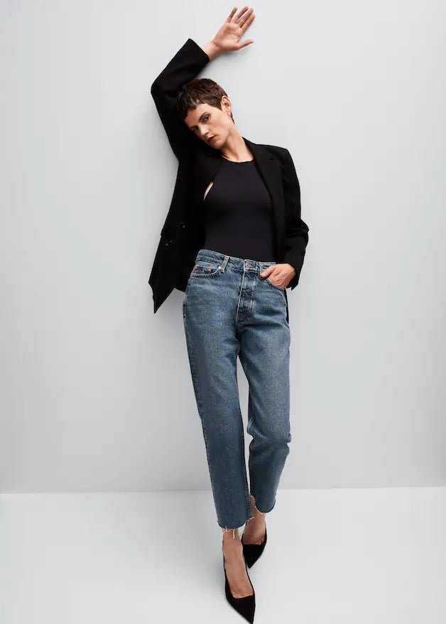 High-waist cropped straight jeans - Laurel Morgan