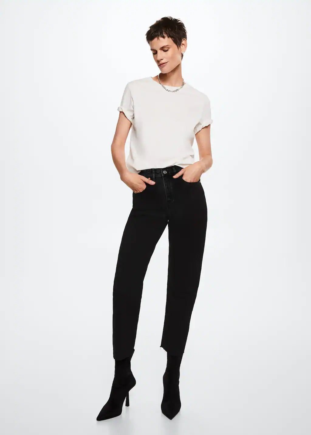 High-waist cropped straight jeans - Laurel Morgan