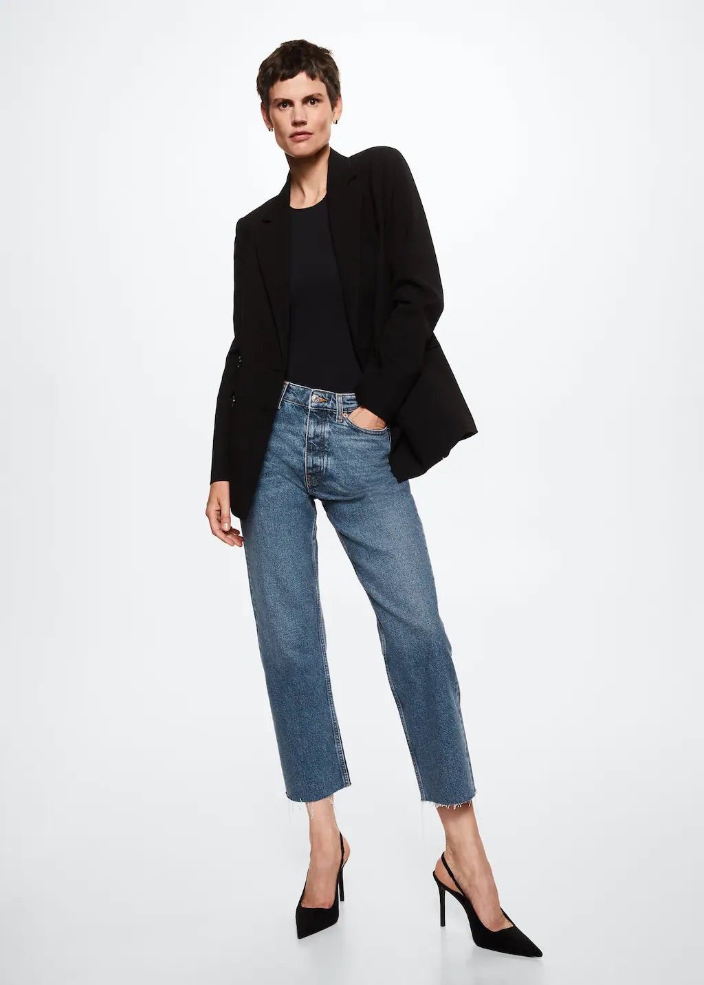 High-waist cropped straight jeans - Laurel Morgan