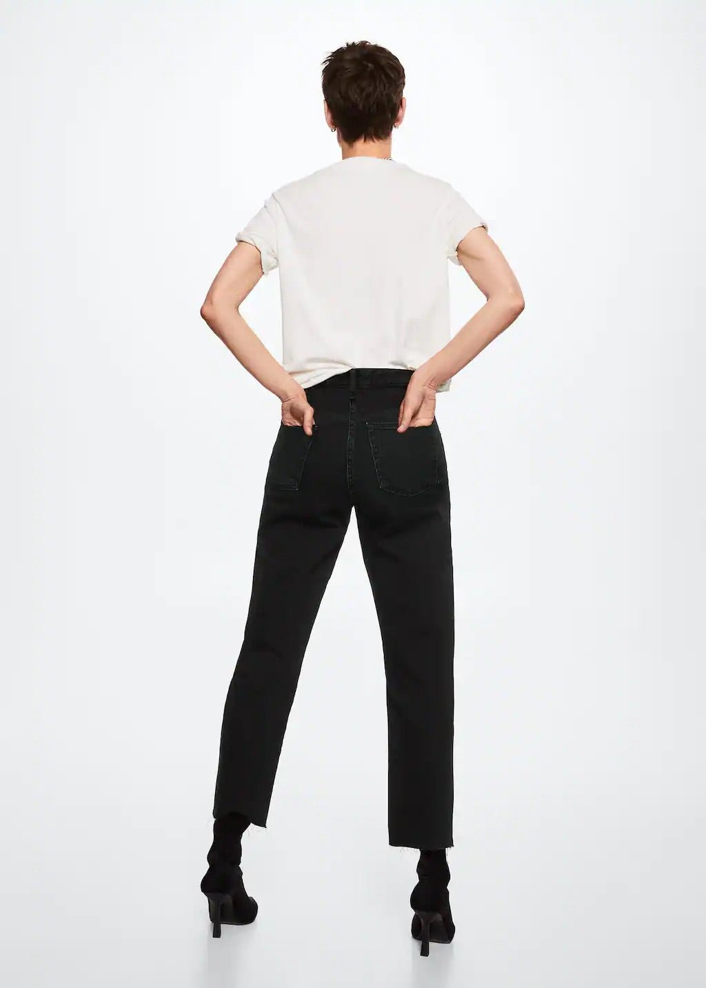 High-waist cropped straight jeans - Laurel Morgan