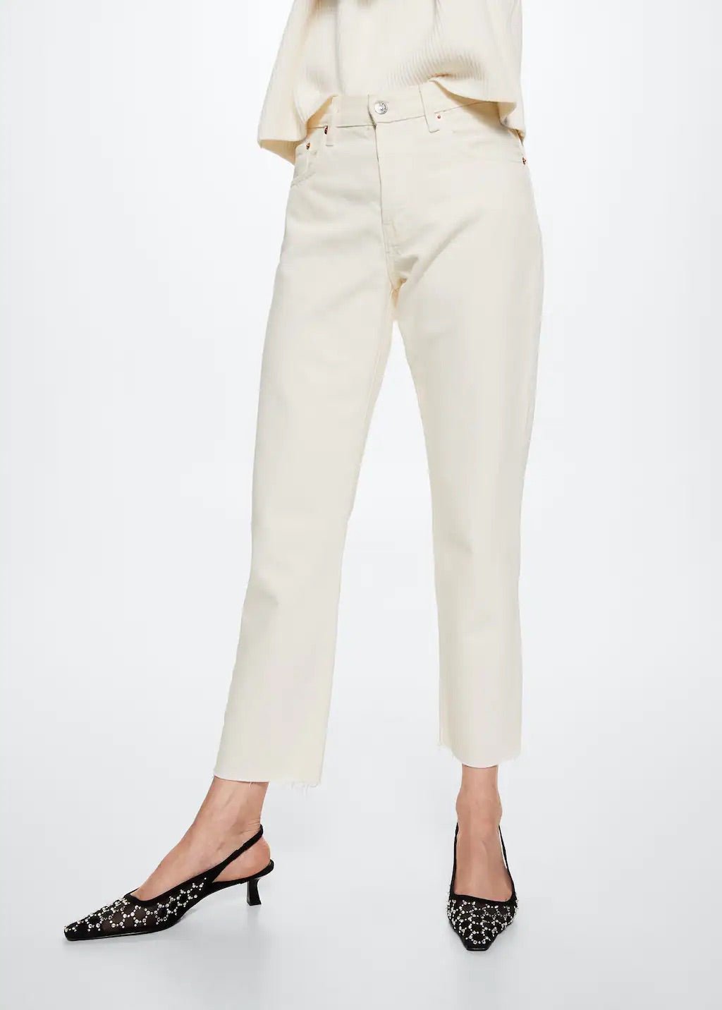 High-waist cropped straight jeans - Laurel Morgan