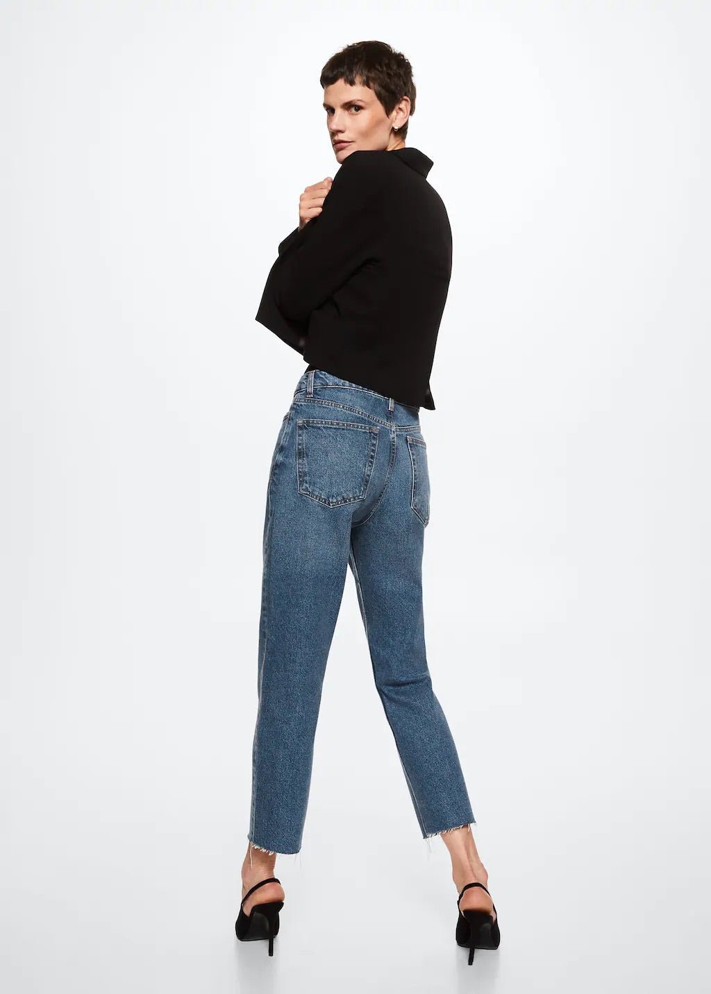 High-waist cropped straight jeans - Laurel Morgan