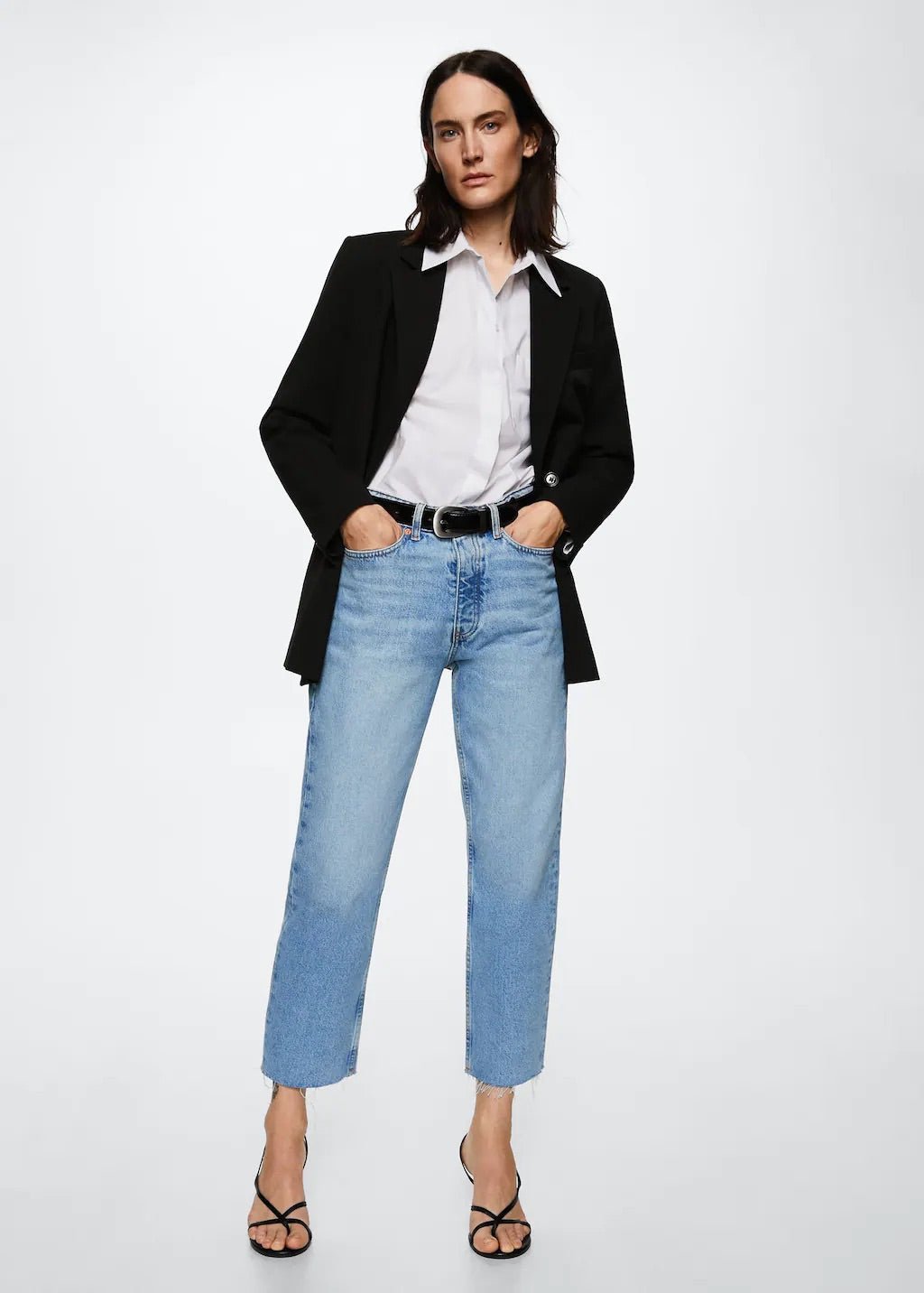 High-waist cropped straight jeans - Laurel Morgan