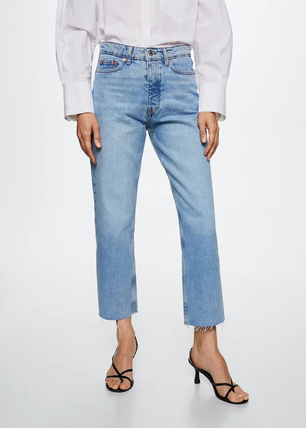 High-waist cropped straight jeans - Laurel Morgan