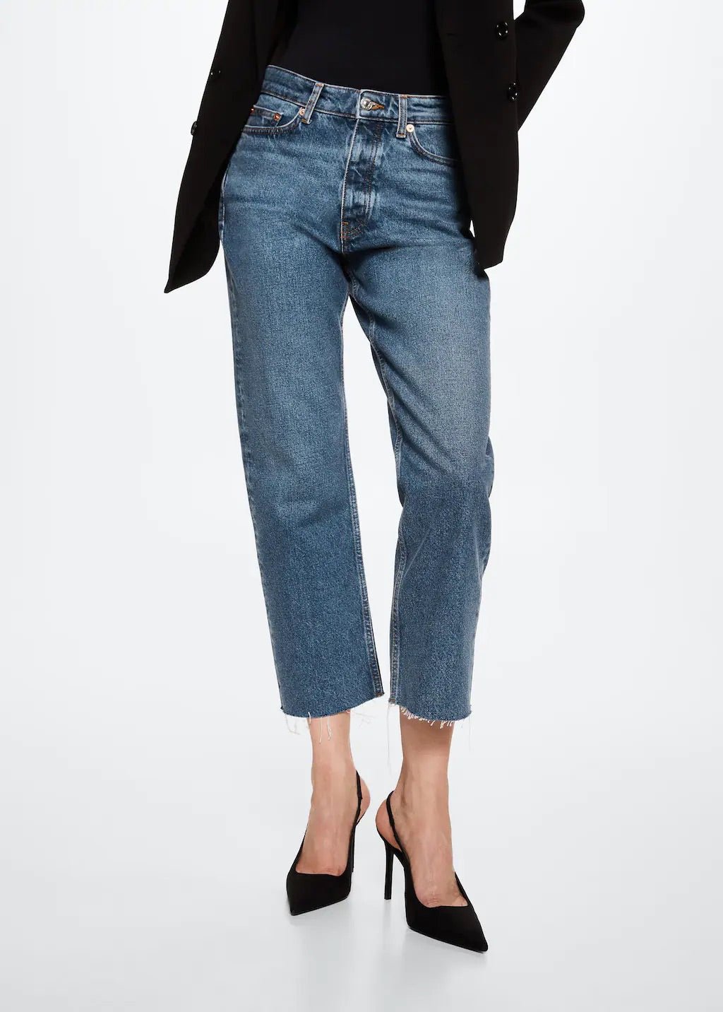 High-waist cropped straight jeans - Laurel Morgan