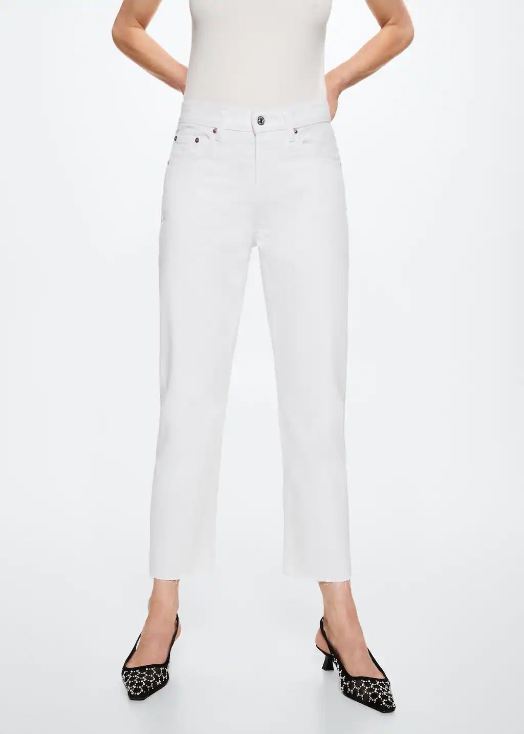 High-waist cropped straight jeans - Laurel Morgan