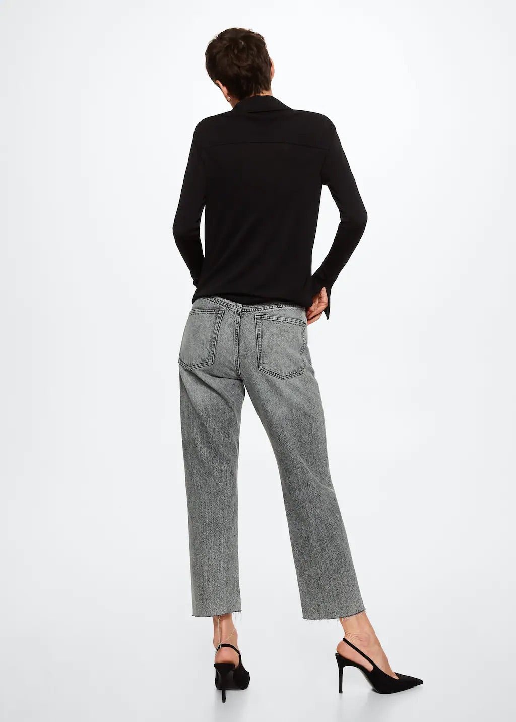 High-waist cropped straight jeans - Laurel Morgan