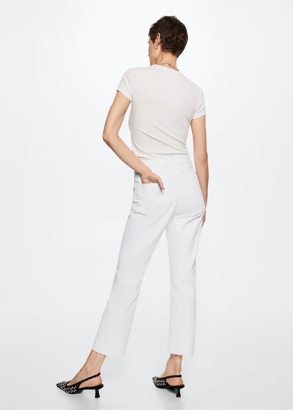 High-waist cropped straight jeans - Laurel Morgan