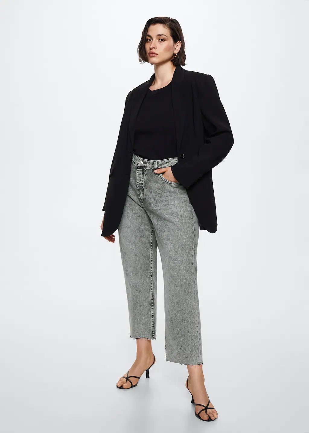 High-waist cropped straight jeans - Laurel Morgan