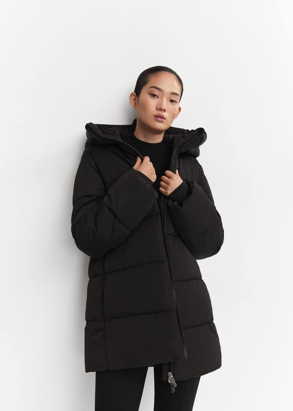 Hood quilted coat - Laurel Morgan