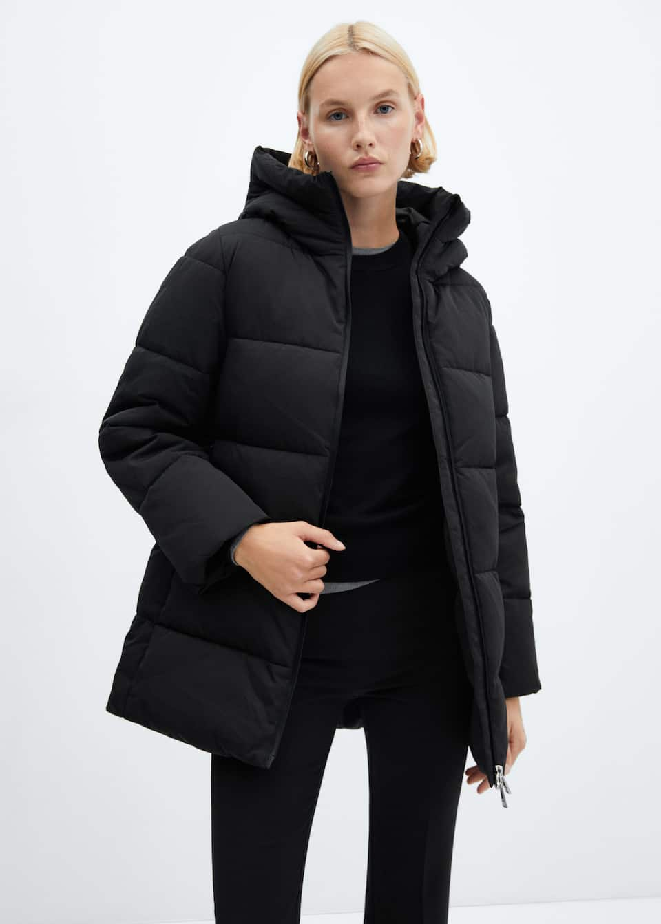 Hood quilted coat - Laurel Morgan