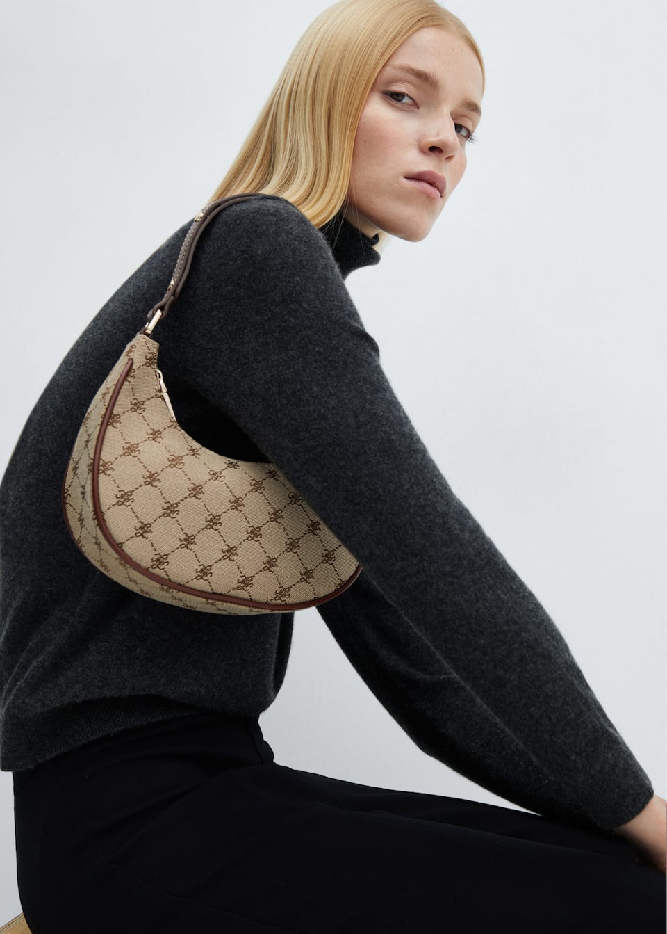 Jacquard shoulder bag - Laurel Morgan