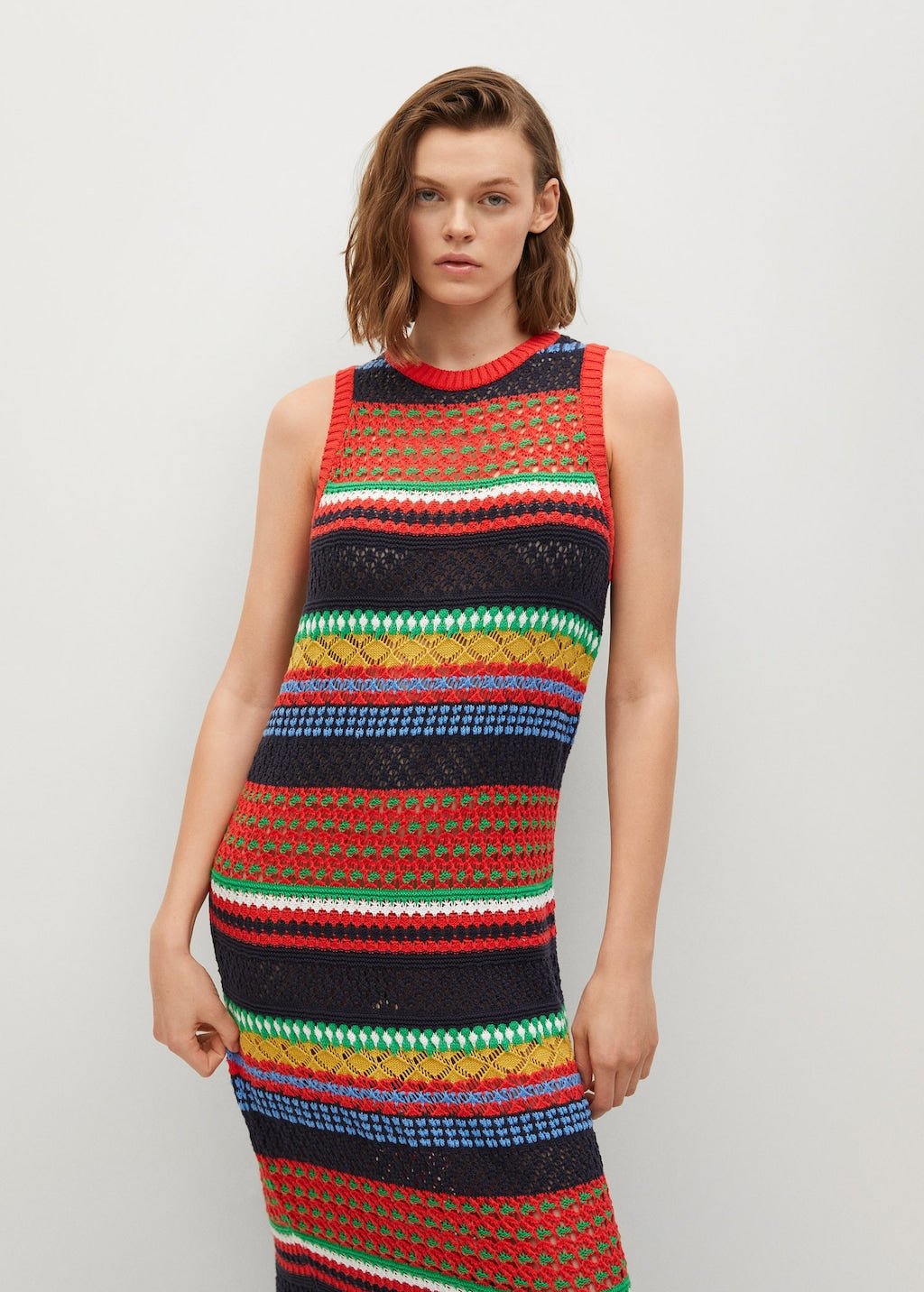 Knit cotton-blend dress - Laurel Morgan