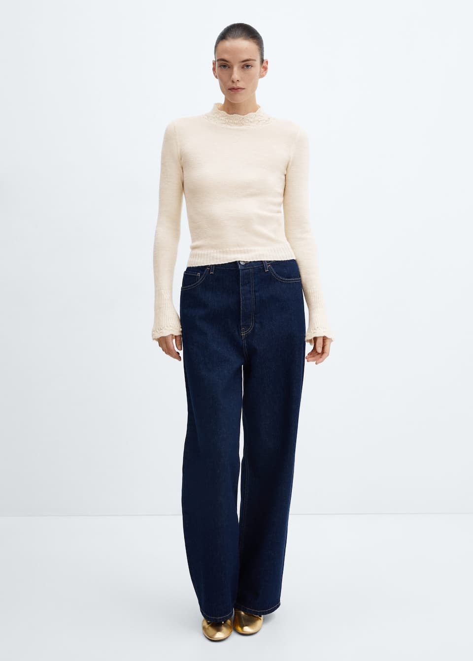 Knitted cropped sweater - Laurel Morgan