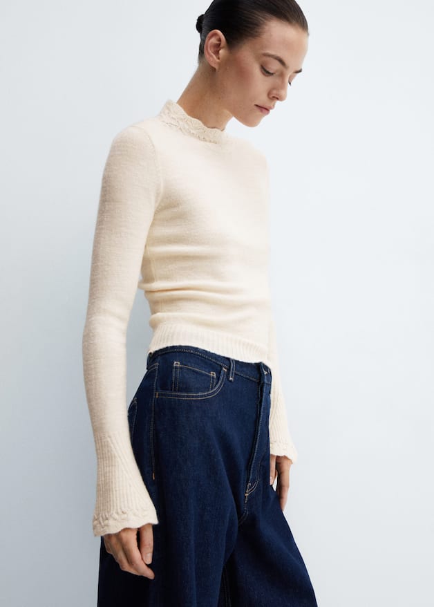 Knitted cropped sweater - Laurel Morgan