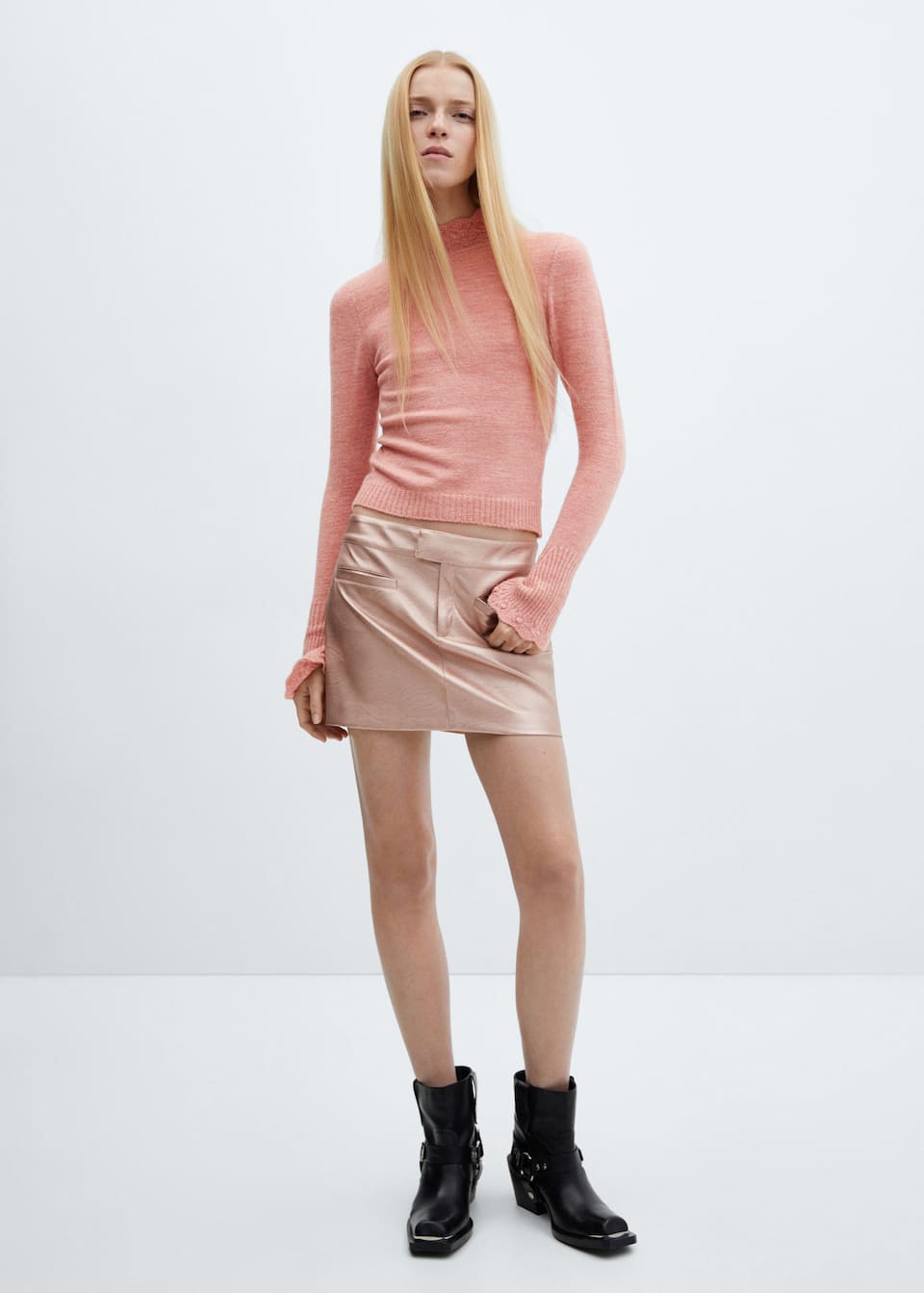 Knitted cropped sweater - Laurel Morgan