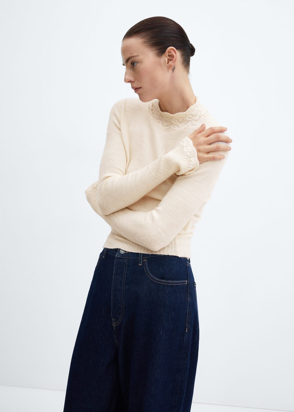 Knitted cropped sweater - Laurel Morgan