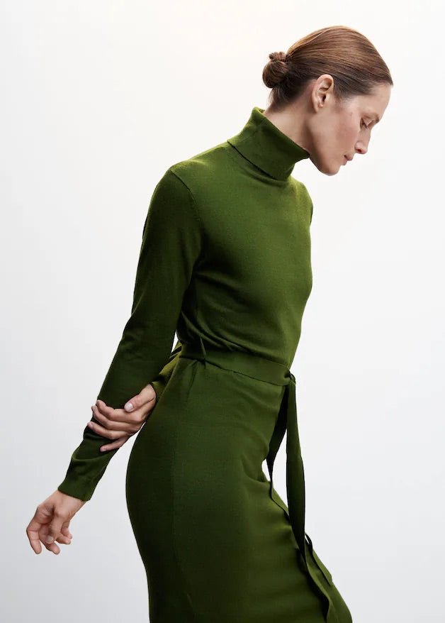 Knitted turtleneck dress - Laurel Morgan