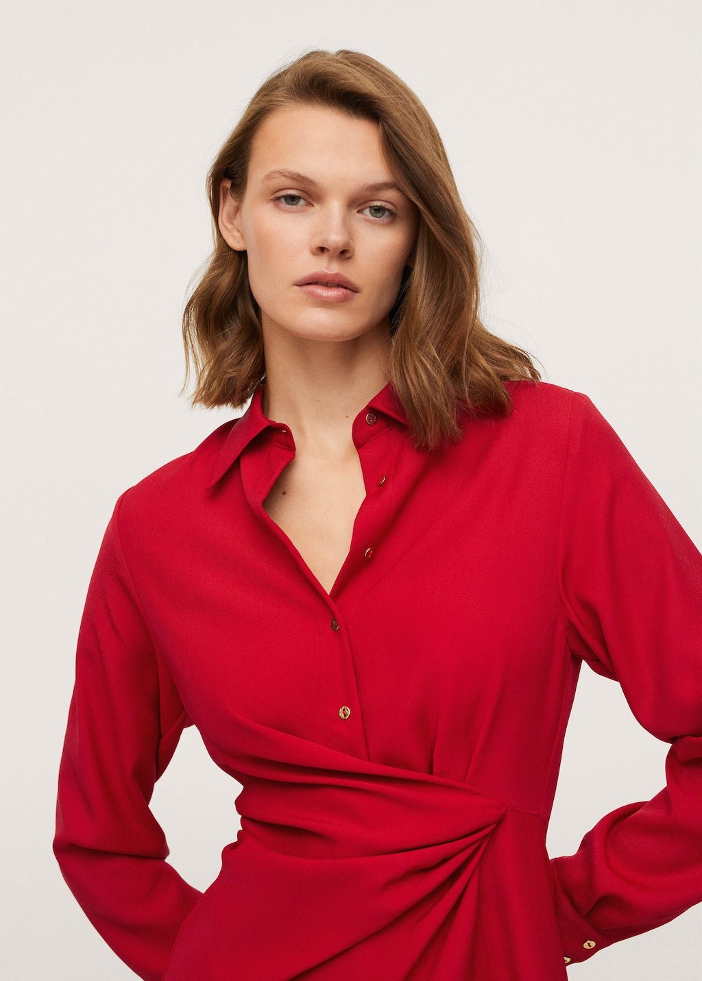 Knot detail shirt dress - Laurel Morgan