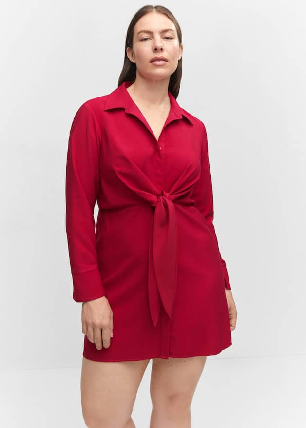 Knot detail shirt dress - Laurel Morgan