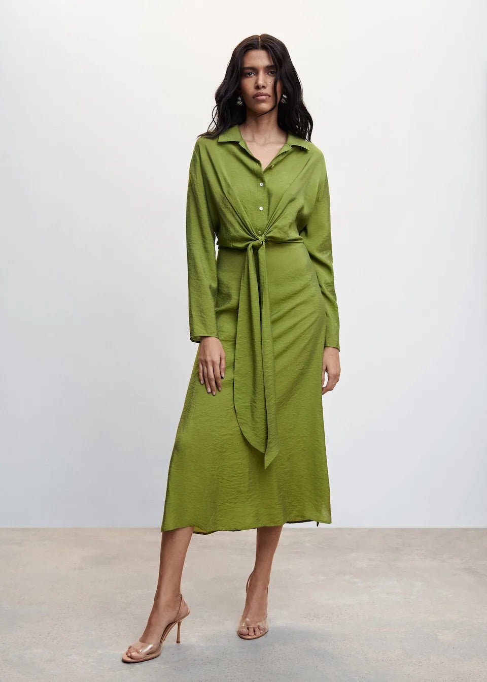 Knot detail shirt dress - Laurel Morgan